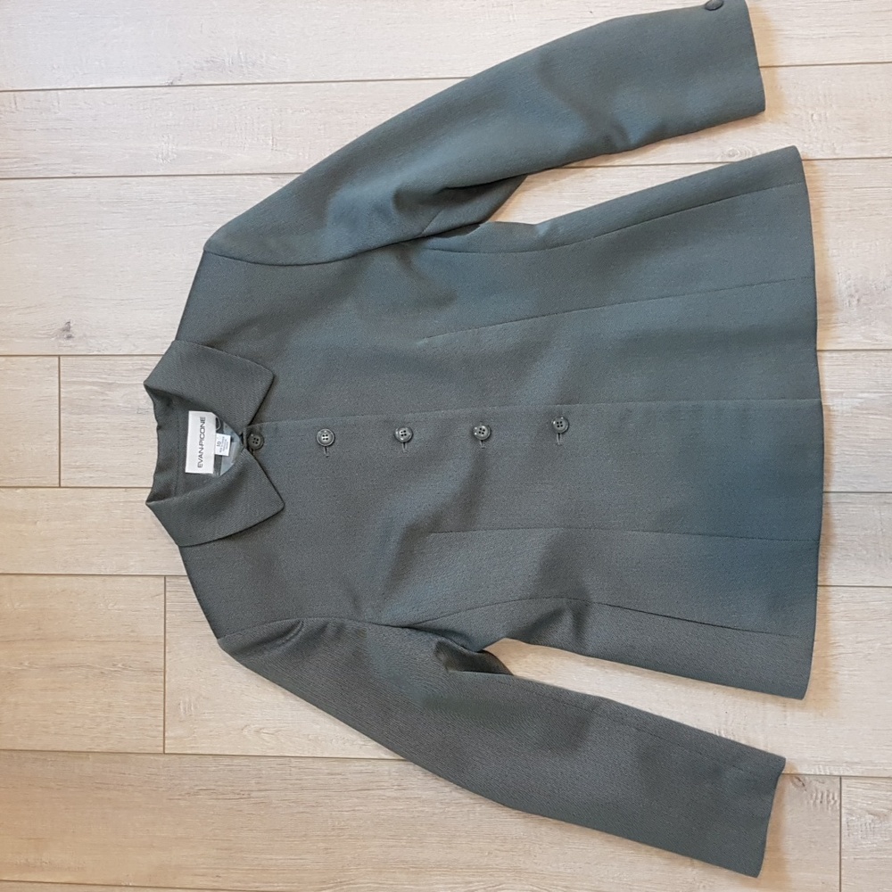 Vintage Evan Picone Green Suit Jacket Size 10